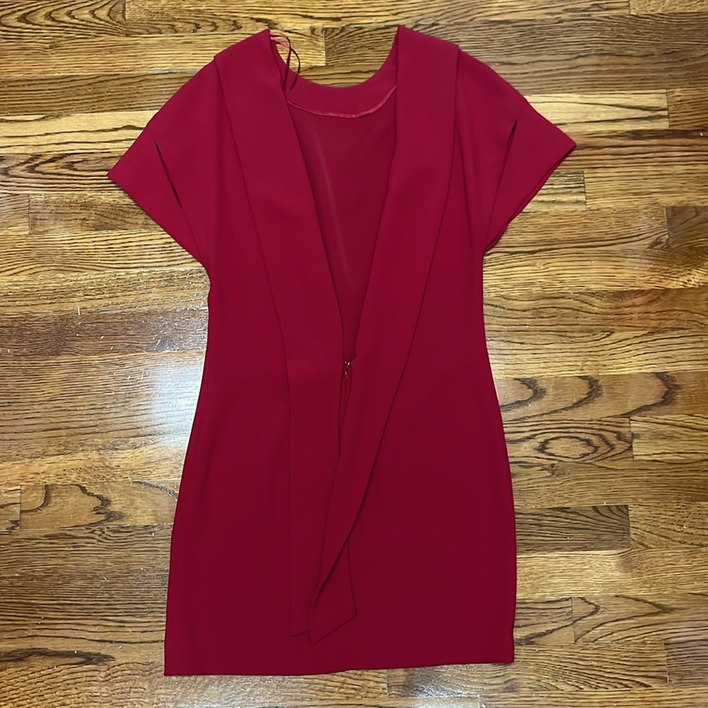 IRO Hilda Red Mini Dress with plunging open back Size 36 - Picture 6 of 6